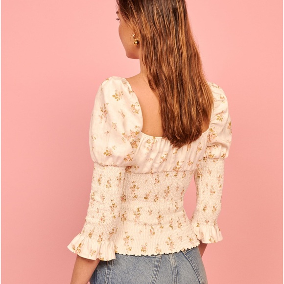 Reformation Haven Linen Top in Mildred, XS - Picture 2 of 8